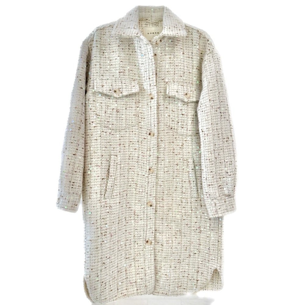 Sparkly Cream Sequin Jacket